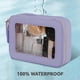 thumbnail image 4 of Bolsa organizadora de cosméticos transparente Prite, impermeable, violeta, 4 of 7