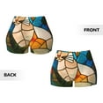 thumbnail image 5 of Picia Stained Glass Cat Art Printed Workout Shorts for Women Seamless Scrunch Butt Lifting High Waisted Yoga Gym Booty Running Moisture-wicking Short Pants-Small, 5 of 9