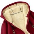 thumbnail image 3 of LEKWK Sherpa Lined Jacket for Men Full Zip Heavyweight Hooded Coat Thick Fleece Outerwear Winter Thermal Warm Parka Top, 3 of 7