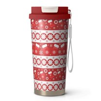 Christmas 18oz Double Drinking Coffee Mug – Vacuum Insulated Stainless Steel Travel Cup with Leakproof Lid, 316 Steel Thermos Tumbler for Hot & Cold Beverages