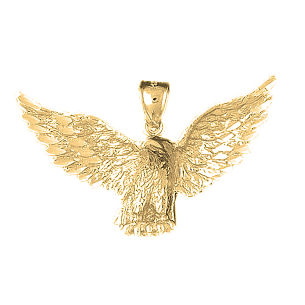 Silver Yellow Plated Eagle Pendant 27mm