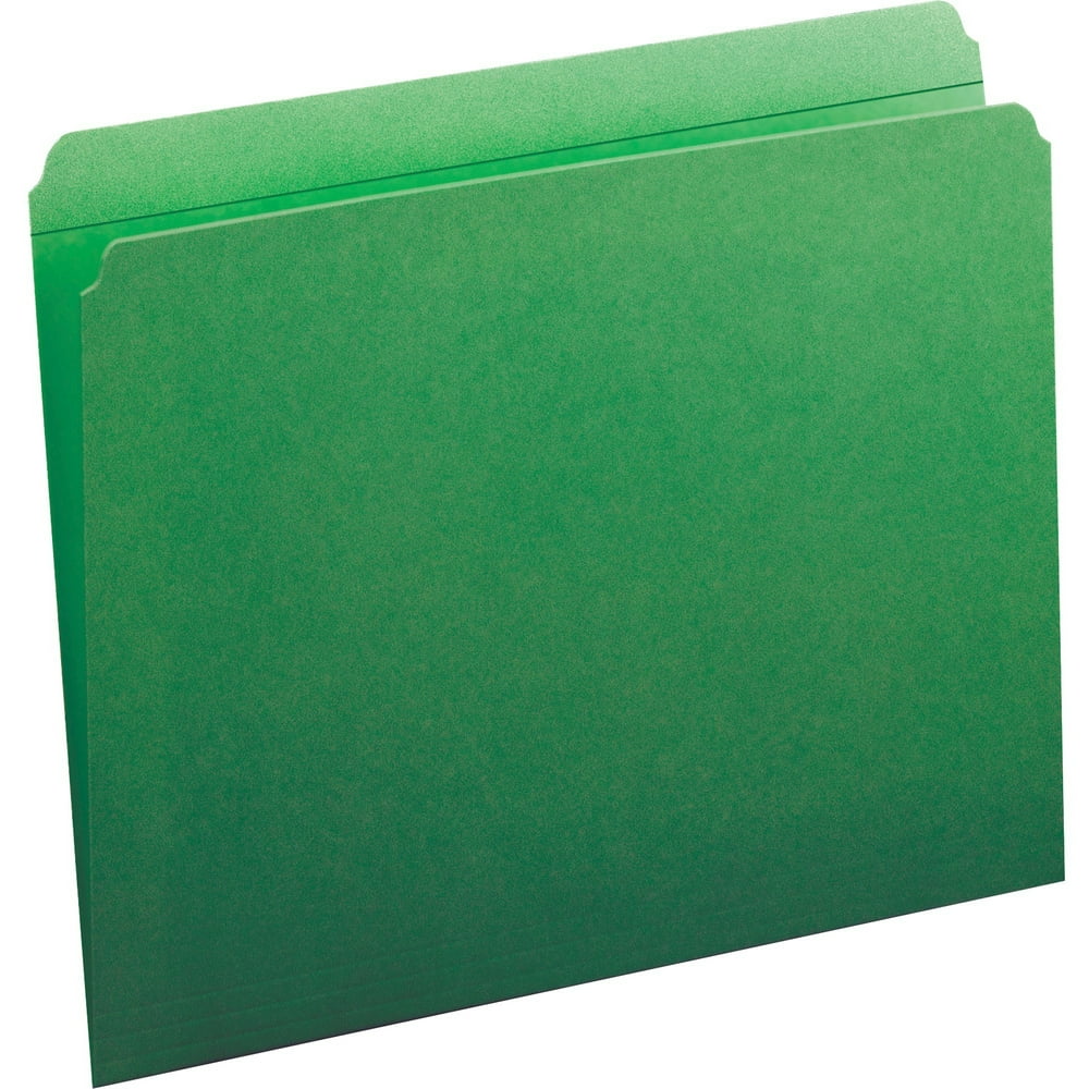 Smead, SMD12110, File Folders with Reinforced Tab, 100 / Box, Green ...