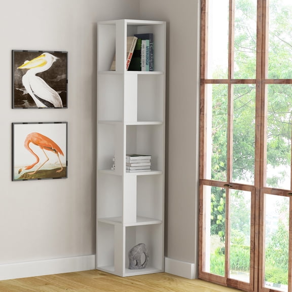 Decortie-Piano -White-Bookshelf