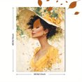 thumbnail image 3 of Elegant Woman in Yellow Hat Canvas Print, Suitable for Living Room, Bedroom, Dining Room, Hallway, Office, Cafe, 3 of 8