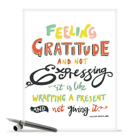 J9633ITYG Jumbo Thank You Card: 'Words Of Appreciation' Featuring Artfully Calligraphed Quips and Quotes of Gratitude and Thanks Greeting Card with Envelope by The Best Card (Best Greeting Card Maker)