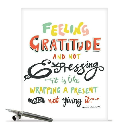 J9633ITYG Jumbo Thank You Card: 'Words Of Appreciation' Featuring Artfully Calligraphed Quips and Quotes of Gratitude and Thanks Greeting Card with Envelope by The Best Card (Best E Greeting Cards)