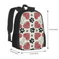 thumbnail image 3 of DouZhe Lightweight Backpack, Heart Pet Dog Cat Paw Prints Travel Outdoor Hiking Bag School Bookbag Casual Daypack Backpacks for Women Men, 3 of 7