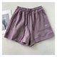 thumbnail image 1 of Pantalones cortos deportivos casuales ajustados de cintura alta para mujer, nueva versión coreana de pierna ancha suelta con cordón, 1 of 6
