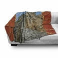 thumbnail image 3 of China Soft Flannel Fleece Throw Blanket, Majestic Cultural Defensive Longest Architecture Silk Road Tower Image, Cozy Plush for Indoor and Outdoor Use, 60" x 80", Multicolor, by Ambesonne, 3 of 6