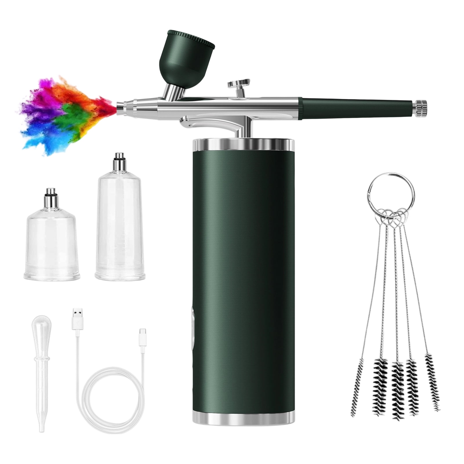Handheld Face Moisturizer Air brush Set with Compressor USB Rechargeable Cordless Air Brush For Dry Skin Hydrations