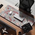 thumbnail image 2 of Long Mouse Pads for Desk,Baseball Silhouette Pattern Desk Mats on Top Of Desks, Desk Mouse Pad Extra Large with 3mm Non-Slip Base and Stitched Edge for Gaming,Office,Work,Home 35.4"x15.7", 2 of 6