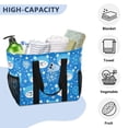 thumbnail image 3 of FORMRS Tote Bag for Women Large Capacity Canvas Travel Foldable Carry On Shopping Handbag, Blue Bears, 3 of 8