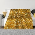 thumbnail image 1 of Balery Bright Shiny Golden Manta de Franela con Dibujo, Lujo Ultra Suave y Cálido, Antipelusa y Resistente a las Arrugas para Cama, Sofá, Camping -80"x60", 1 of 6