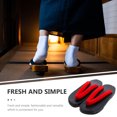 thumbnail image 3 of GAXIRE Red Cloth Clog Sandals with Flat Sole for Men 1 Pair Japanese Style 36-40, 3 of 8
