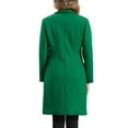 thumbnail image 3 of INSPIRE CHIC Winter Coat for Women's Notch Lapel Mid-Long Single Breasted Overcoat Pea Coats XL Green, 3 of 5
