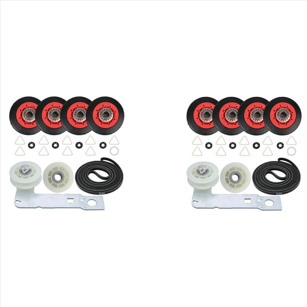 2X Kit de ReparacióN de Secadora 4392067 y Rueda Loca de Secadora W10837240, Polea Loca Compatible con 279640, Reemplaza 4392067VP 80047 587637