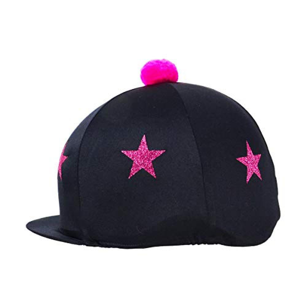 CUSTOM PRINTED RIDING HAT SILK COVER DESIGN YOUR OWN SKULL CAP STARS POMPOM 