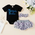 thumbnail image 3 of 3PCS Toddler Kids Baby Girls Infant Clothes MAMA Romper Tops + Leopard Tutu Short Pants Outfits, 3 of 11