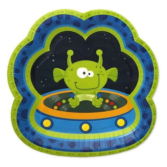 Space Alien Large Paper Plates (8ct)
