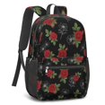 thumbnail image 2 of Pioneer Flower Floral Print Pattern 17" School Backpacks for Teens,Waterproof Oxford Fabric,S-Shape Padded Straps for School,Travel,Hiking,Camping, 2 of 5
