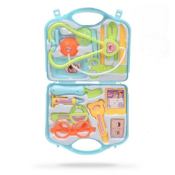 Maleta para niños, doctor, niño y niña, juego de casitas, caja de medicamentos, estetoscopio, juguete de inyección