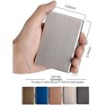 thumbnail image 2 of Protector de tarjetero de crédito, billetera de tarjetas de crédito de Metal, tarjetero de visita para hombres y mujeres, paquete de caja de regalo (cobre), 2 uds., 2 of 2