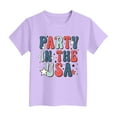 thumbnail image 4 of TOWED22 Girls Graphic 4th of July Shirts American Flag Tshirt Patriotic Top Independence Day Tee Tops（Purple,7-8 Y）, 4 of 4