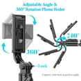 thumbnail image 5 of Portable 41 Inch Selfie Stick Phone Tripod with Wireless Remote Extendable Tripod Stand 360 Rotation Compatible with iPhone 14 13 12 11 pro Xs Max Xr X 8 7 6 Plus, Android Samsung Smartphone, 5 of 5