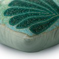 thumbnail image 2 of Throw Pillow Covers, Blue 22"x22" (55x55 cm) Throw Pillow Cover, Art Silk Sea Shells Sea Theme & Beaded Throw Pillows For Sofa, Sea Creatures Pattern Beach Style - Sea Foam Shells, 2 of 3