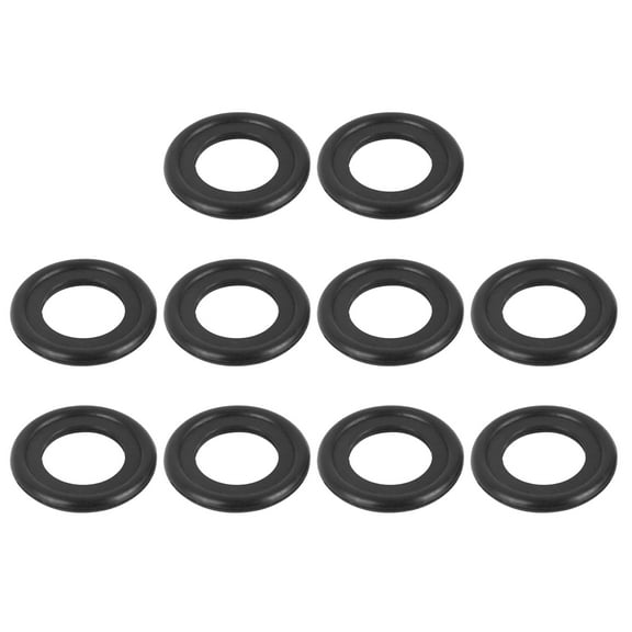 10pcs M14 Engine Oil Drain Plug Rubber Crush Washer Seal Ring Gasket Universal Black for Auto