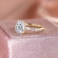 thumbnail image 5 of Hitanshu Jewels Oval Cut Cubic Zirconia Women's Gorgeous Engagement Ring 14k Yellow Gold Finish, 5 of 6