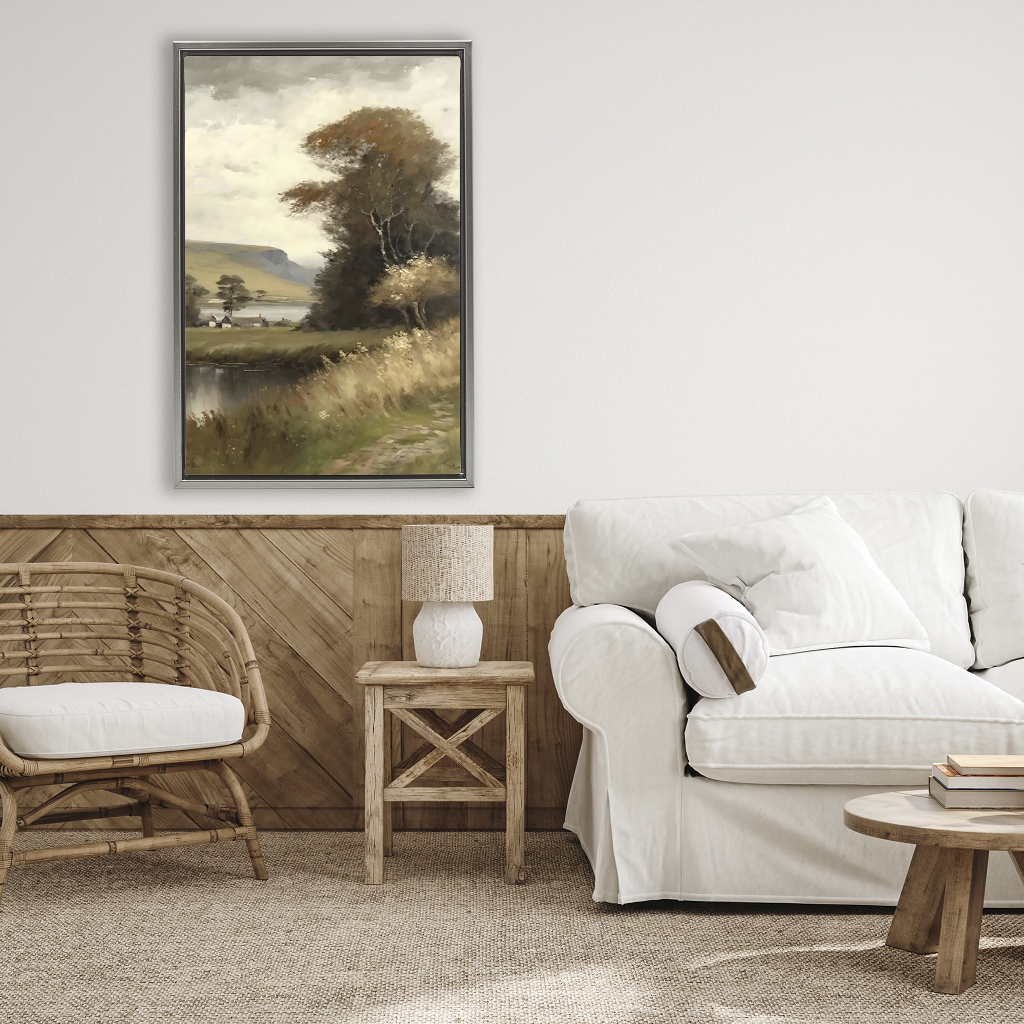 Stupell Industries House By The Water Retreat Gray Framed Floater Canvas Wall Art, design by Creative Studio