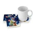 thumbnail image 3 of Merry Christmas and Happy New Year Santa Pug Holiday Xmas Winter Set of 4 Stone Coasters Dog Lover Gifts 4x4in Absorbent Soapstone Coaster - 00024, 3 of 5