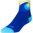 thumbnail image 2 of SockGuy Classic Swell Socks 3 inch Blue Wave Large X-Large Unisex Synthetic, 2 of 2