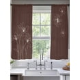 thumbnail image 2 of Brown Floral Sheer Curtains 63 Inch Length 2 Panels Set, Spring Flower Voile Window Treatment Rod Pocket Curtains Sheers Drapes for Bedroom/Living Room/Kitchen 52x"63"x2, 2 of 7