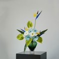 thumbnail image 5 of Centros de mesa Decoración suave for el hogar Ramo de flores artificiales Juego de flores de simulación con florero de vidrio, 5 of 5