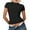 Black, variant on HJYCHN Workout Tops for Women Athletic Compression Tee Yoga Gym Basic Tops Stretchy for Running and Fitness Tops for Women White M