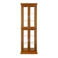 thumbnail image 5 of Miniyam Curio Display Cabinet with Adjustable Glass Shelves, Light, Oak, 5 of 14