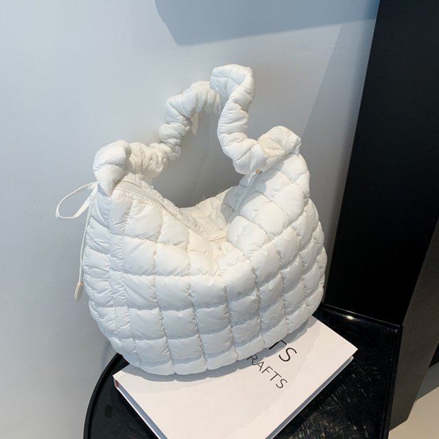 Bolso bandolera para mujer, bolso de mano de algodón acolchado a cuadros para mujer, bolso de mano