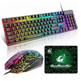 thumbnail image 1 of Kit de teclado y mouse Con cable Retroiluminación Color negro, 1 of 4