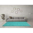 thumbnail image 3 of Ahgly Company Indoor Square Abstract Light Blue Modern Area Rugs, 4' Square, 3 of 4