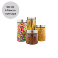 thumbnail image 1 of Set de 4 Frascos de vidrio Good & Good SC97162, 1 of 9