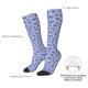 thumbnail image 4 of Balery Blue And White Flowers Calcetines novedosos Calcetines deportivos Calcetines hasta la rodilla Calcetines de algodón Calcetines originales y geniales, 4 of 6