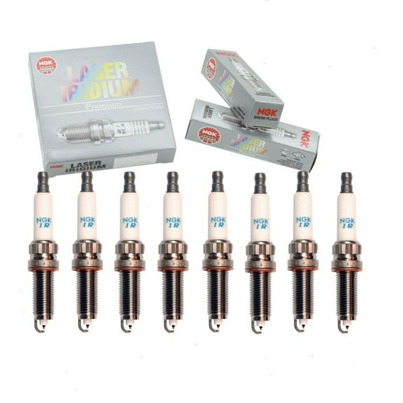 8 pc NGK Laser Iridium Spark Plugs compatible with BMW M550i xDrive 4.4L V8 2018-2019