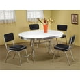 thumbnail image 5 of Home Square Retro Round Dining Table Set with 4 Chairs in Chrome, 5 of 8