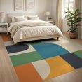 thumbnail image 3 of ODIKA 8'x10' Multicolor Geometric Tale Design Washable Area Rug Modern Abstract Patterns for Stylish Decor Non-Shedding, Easy Care, for King Size Bedroom Under Bed, Master Suite, 3 of 7