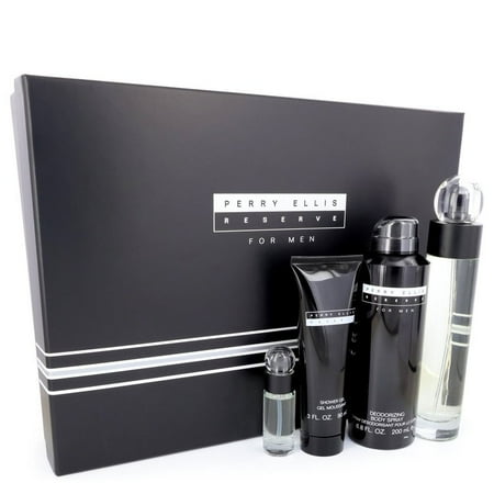 Gifts For Men Under 25 Perry Ellis - Gift Set -- 3.4 oz Eau De Toilette Spray + 6.8 oz Body Spray + 3 oz Shower Gel + .25 oz Mini EDT Spray - Men ()