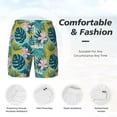 thumbnail image 5 of Gaeub Tropical Floral Mens Swim Trunks Stretch Beach Shorts Quick Dry for Men Swim Shorts Swimwear with Pockets- X-Large, 5 of 9