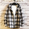 thumbnail image 2 of RongHuan Big and Tall Plaid Shirts Jacket for Men Fleece Lined Flannel Shirts with Hood Loose Fit Sherpa Jackets Long Sleeve Button Down Outwear, 2 of 6