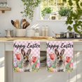 thumbnail image 4 of Easter Bunny Kitchen Towels Set of 3, Spring Tulips Floral Pink Farmhouse Plaid Absorbent Dish Towels for Kitchen, Microfiber Hand Towel, Quick Drying Tea Towel for Cleaning Decorative Dishcloths, 4 of 7
